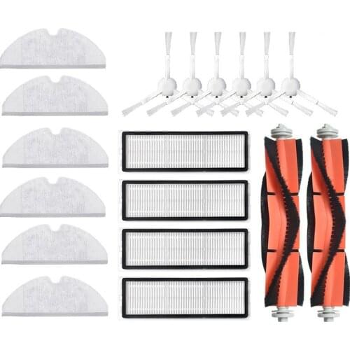 18Pcs Main Brush Side Brush Hepa Filters Kit for Xiaomi Mijia Mop 1C ing Mopping Robot Vacuum Cleaner 1C Mop