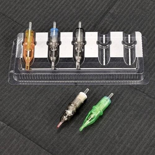 20Pcs Plastic Disposable Tattoos Transparent Ink Cartridge Needle Holder Bracket Tray Tank Portable Supplies DIY Body Tattoo Art
