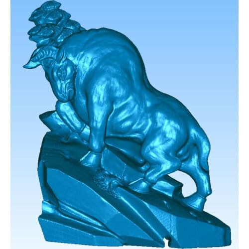 3D model stl,grayscale,carved figure relief for cnc machine in STL file format The bull 001