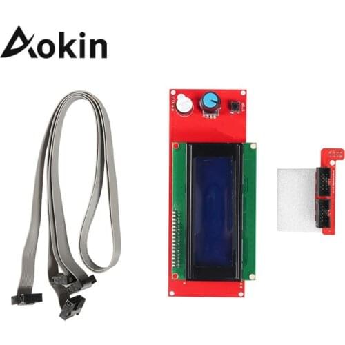 Aokin 3D Printer 2004 LCD Screen Smart Display Screen Controller Module with Cable For RAMPS 1.4