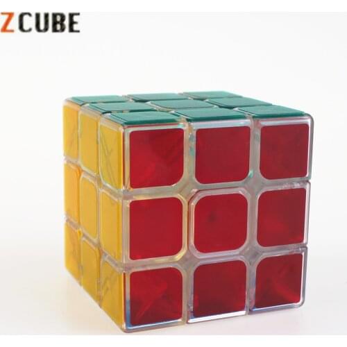 3x3x3 Zcube Magic Cubes Puzzle Cubes matte Sticker Transparent Cube Educational Toys for Children Z3383