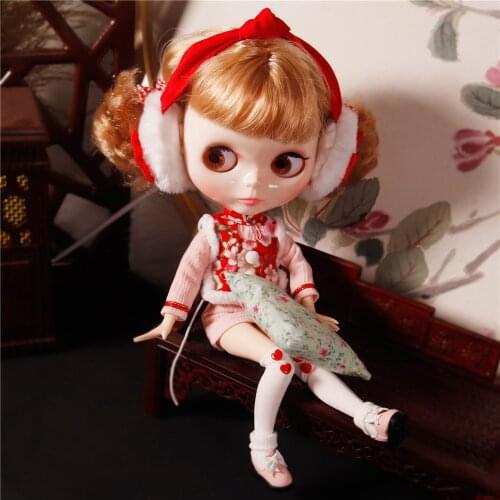 ICY DBS Blyth Doll Accessories 1/6 Doll Clothes New year celebration cute earmuffsset for 30cm joint body BJD DOLLS girl gift