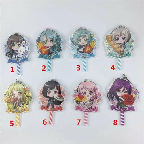 Anime BanG Dream! Acrylic keychain Key Ring Race Straps cosplay