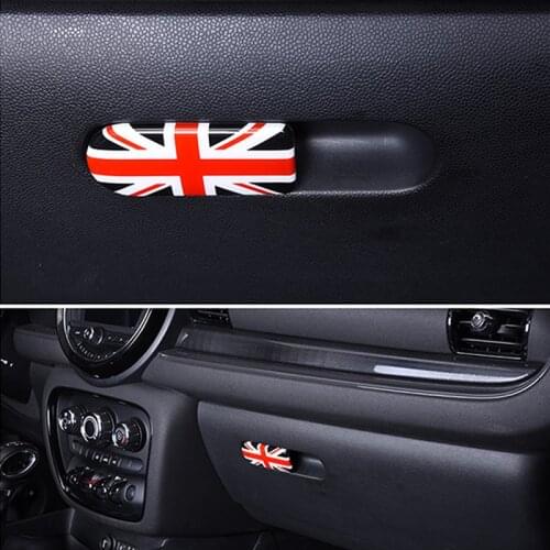 Car Glove box handle decoration Storage box cover sticker Car styling Accessories For MINI Clubman COOPER S F54 F60 Countryman