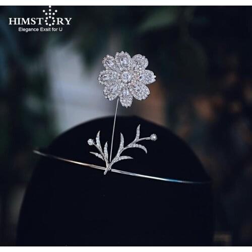 Himstory Vintage Wedding Hair Accessories Goddess Crown Tiaras Jewelry Flower Headband Party Hair Accessories Bridal Jewelries