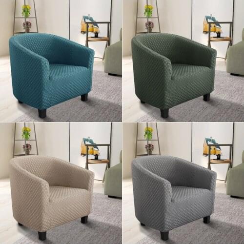 Arc Seat Sofa Cover Jacquard Armchair Covers Elastic Club Chair Cover Slipcover for Living Room Single Seater Tub Couch Cover