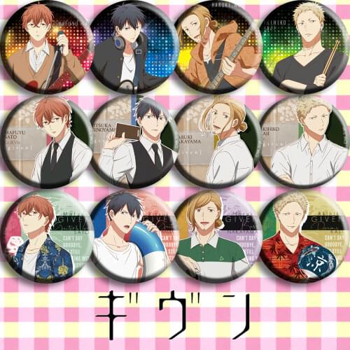 COSTAR 1pc 58MM GIVEN anime badges Uenoyama Ritsuka Nakayama Haruki Sato Mafuyu Acrylic bagdes Icons DIY Brooch