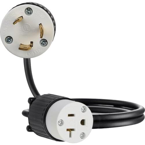 JORINDO NEMA L6-30P to 5-20R American Standard Power Male to Female AC power supply Extension Conversion Cord,20A/30A