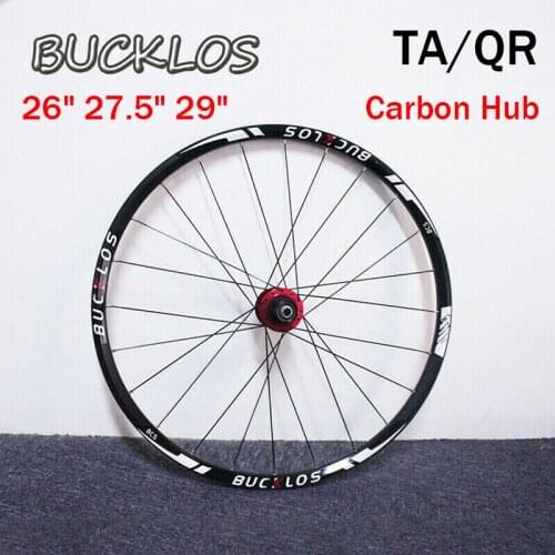 BUCKLOS 26" 27.5" 29" Bicycle Wheelset Carbon Hub QR Wheel TA Wheel Clincher Disc Brake Wheelset Set 7 8 9 10 11s Bike parts