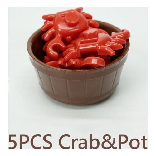 Red Crab&Container Box Building Blocks Compatible Major Brand Kids Assembled Toys 30150 Early Learning MOC Handmade Design