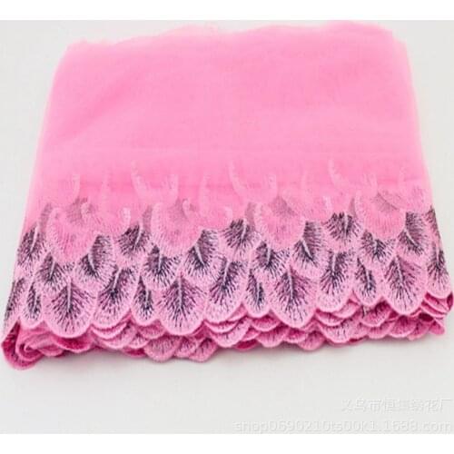10 Yards Embroidery lace lace peacock tail feather DIY headdress hair accessories car Barbie skirt 10 colors spot