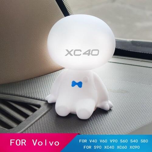 Cartoon Shaking Head Figure Car Ornaments Big Hero Doll Toy for Volvo C30 C50 S50 S60 S70 S80 S90 V40 V50 V60 V70 V90 XC30 XC40