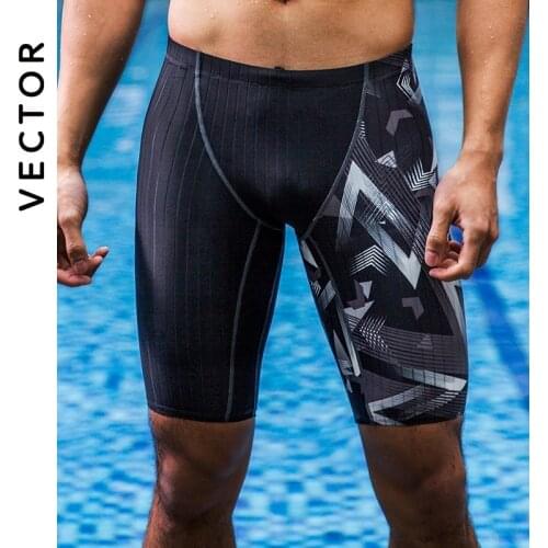 Mens Swimwear Lycra Jammer Fiber New Higher Level Male Shark Skin Swimming Trunk Training Racing Swim Sun Protection