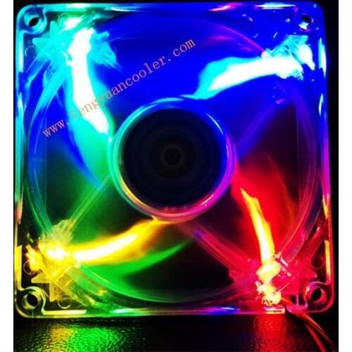 New 9025 90MM 90x90x25mm Led Cooling Fan with multicolor computer case fan with 3pin and 4D connector