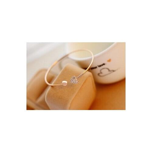 New fashionOpen double heart bracelet For Women girl Accessories jewelry wholesale