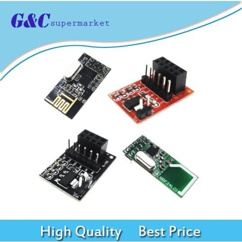 NRF24L01+ 2.4GHz RF Wireless Transceiver+8/10Pin Socket Adapter plate Board