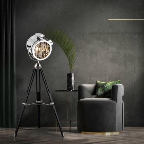 Nordic industrial style office Searchlight stage creative living room studio room tripod floor lamp