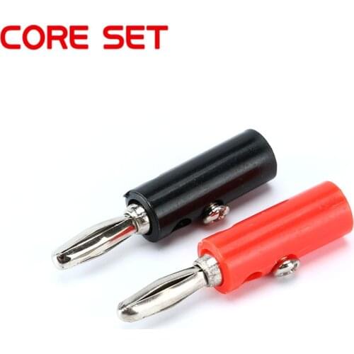 10PCS/Lot New Speaker Banana Plugs 4mm For Video Speaker Connector Black Red 2 Color Apply To 910 Terminal Adapter 5pair