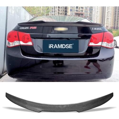 Trunk Spoiler Carbon Fiber Material Blade For Chevrolet Cruze 2009 - 2014 Style Car Accessories Rear Wing