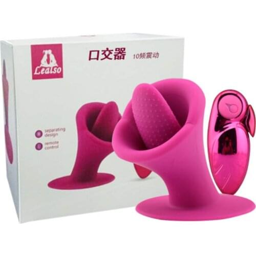 Adult Products New 10 Frequency Remote Control Charging Ling Tongue Licking Oral Sex Female Mouth Sucker Vibrator Sex Toys