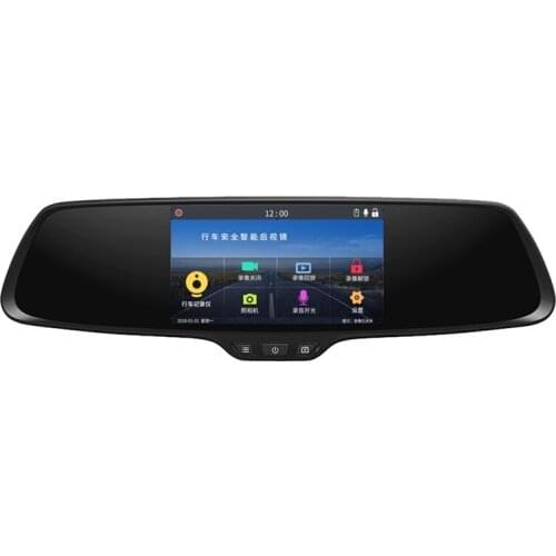 Novel-4.5 Inches 1080P HD Car Touchscreen Stream Media Dual Lens Video Recorder Rearview Mirror Dash Cam Front and Rear Camera