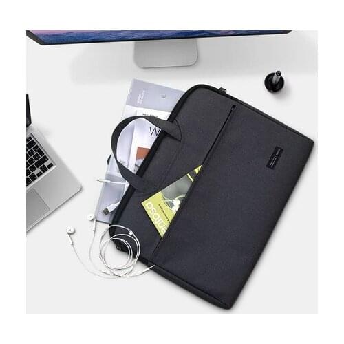 Waterproof Fabric Mens Document Bag Office Business A4 File Bag 14 Inch Laptop Zipper Bag