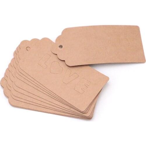 High Quality 500pcs/lot 6.2x10.5cm 4.7x10cm Trendy Cards Price Tags & Display For Clothes&Jewelry&Shoes Kraft Paper Cheap Card