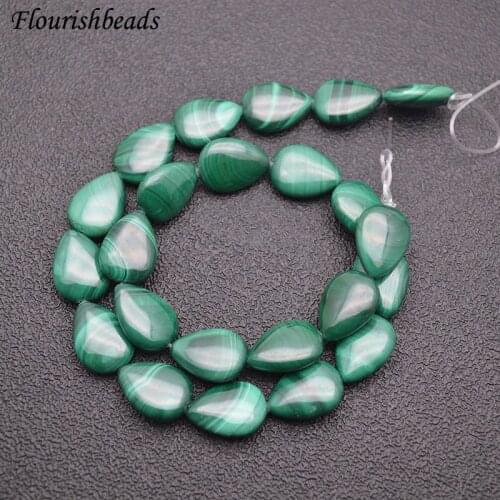 High Quality Round Water Drop Shape Natural Malachite Loose Beads Green Stone Jewelry Materials 1Strand 8mm 10mm 12mm 14mm
