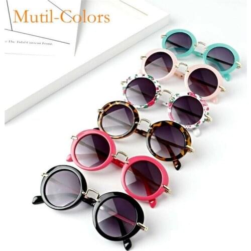 Candy Colors toys Boys Girls Children Retro Anti-UV400 Round Sunglasses Frame Toys Kids Classic Vintage Holiday Beach Accessory