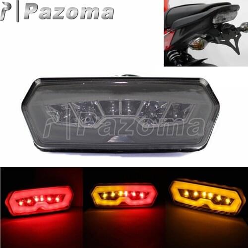 2 In 1 Motorbike LED Red Running Brake Light Amber Turn Signal Lights Flashers For Honda MSX/Grom 125 CB 650F CBR 650F CTX 700N