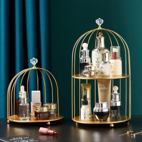 Nordic Home Decoration Iron Art Makeup Organizer Storage Bedroom Desktop Decoration Accessories Jewelry Storage Containers Gifts