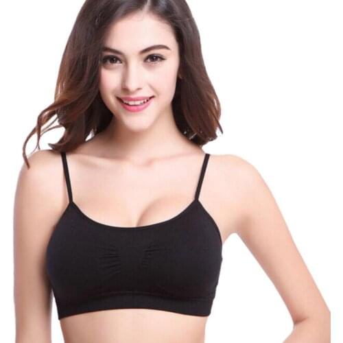 Womens Seamless Padded Wirefree Comfort Bra Fitness Workout Padded Stretch Bras Girls Tank Top W13