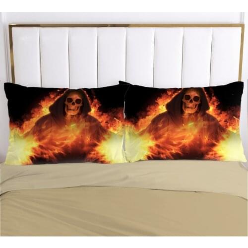 1pc Skull Deadpool Pillow cover Pillow case Bedding Pillowcase Pillowcovers decorative for home 3D HD Print flame
