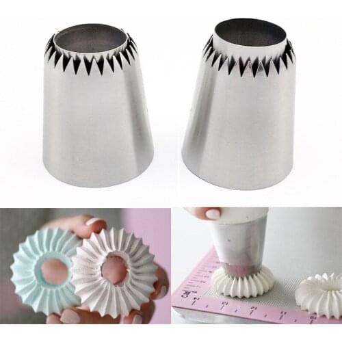 1PC Sulta Ne Ring Cookies Mold Icing Piping Nozzle Sultan tube Stainless Steel Russian Cake Pastry Tips Dessert Decor DIY LB 370