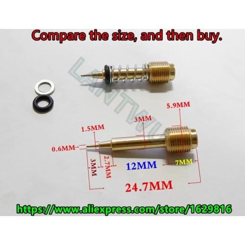 2PCS fuel ratio adjusting screw)YM Motorcycle carburetor Mikuni the carb air screw For XJR400 DR200~250 FZR400