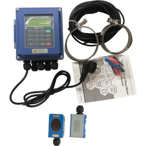 5PCS/lot TUF-2000B with TS-2 Transducer (DN15-100mm) Ultrasonic liquid flowmeters