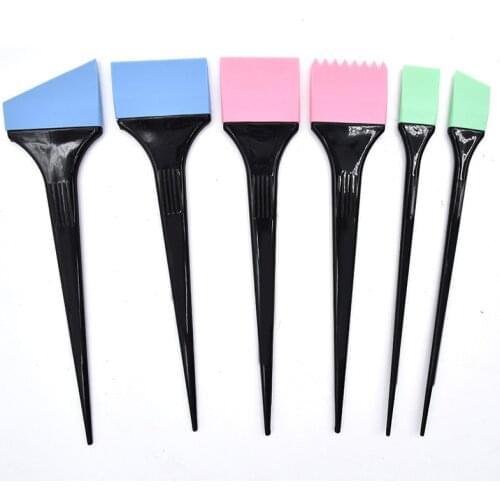 6 PCS /Set Professional Hair Salon Silicone Coloring Tool Hair Brush Hair Coloring Brush Hair Dye Brush Styling Tool New Brushes