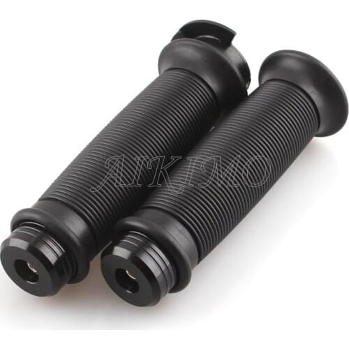 7/8" 22mm Motorcycle black handlebar handle with rod end, suitable for general motorcycle retro custom pair