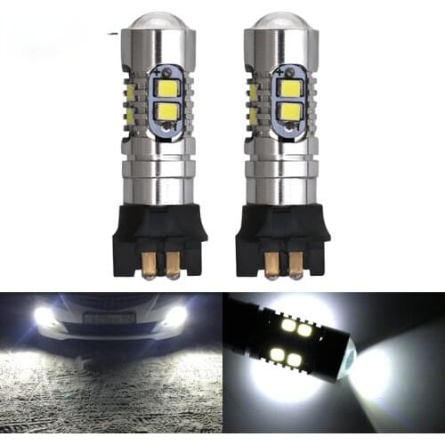 2x PW24W PWY24W Socket Car LED Bulbs Canbus Turn Signal Light Daytime Running Lights DRL Lamp Auto DC 12V Amber yellow White