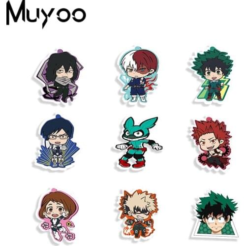 2019 New My Hero Academia Acrylic Brooch Midoriya Izuku Brooches Epoxy Funny Art Brooch Pin