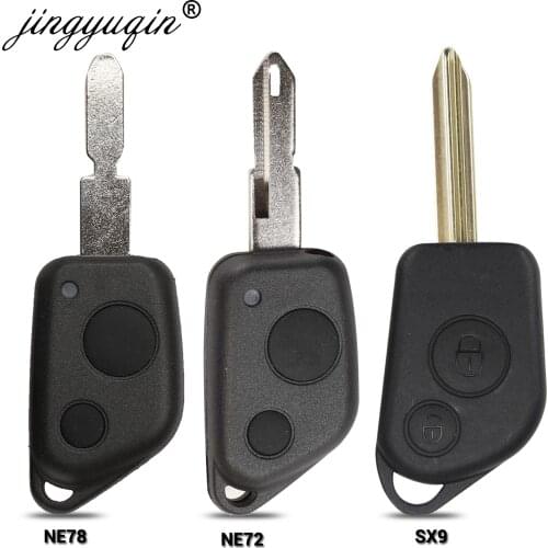 Jingyuqin Remote Entry Key Fob Shell Case For Citroen Elysee Saxo Xsara Picasso Berlingo C2 C3 for Peugeot 106 206 306 205 405