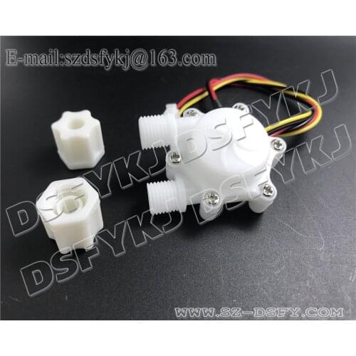 1pcs Free ShippingDS-HW41WFlow meter 0.15-3L/min G1/4 POM hall liquid sensor