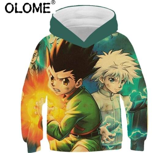 GON FREECSS Kids Hoodies 3D Children Sweatshirt Animation Printed Boys Clothes OLOME Killua Zoldyck Streetwear Kurapika Tops