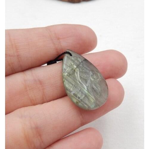 Birthday gift Natural Labradorite fashion Gemstone Double hole Earring pair,For Women Jewelry Making 25x10x6m4.g