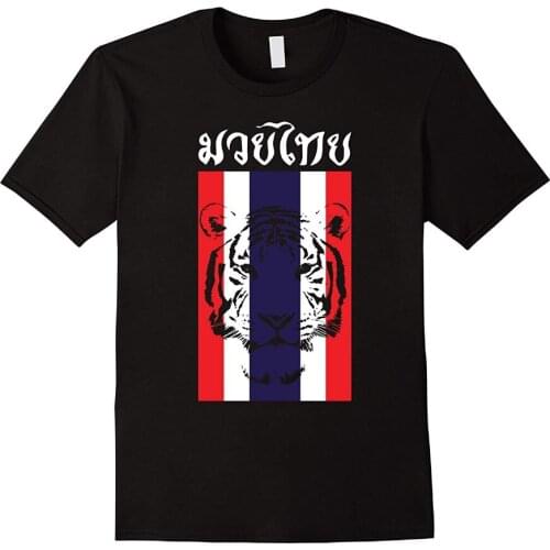 Flag of Thailand Tiger Muay Thai T-Shirt 2019 New Fashion MenS T-Shirts Short Sleeve Brand Style Short Sleeve Custom Shirts