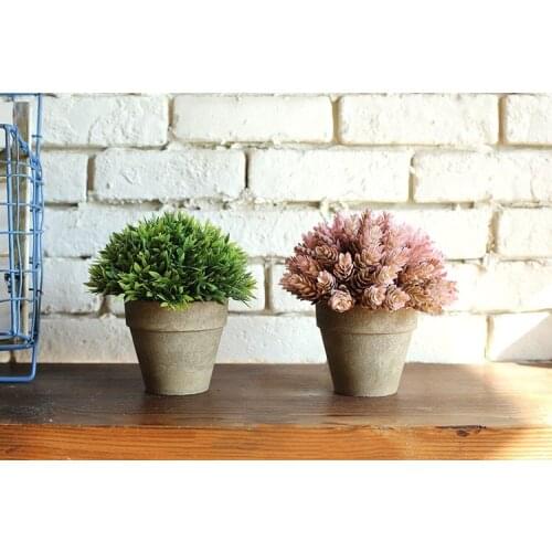 20 Styles Artificial Flower/Grass Ball Plant Lifelike Bush Potted Plants Plastic Green Tree Home Garden Office Decoration