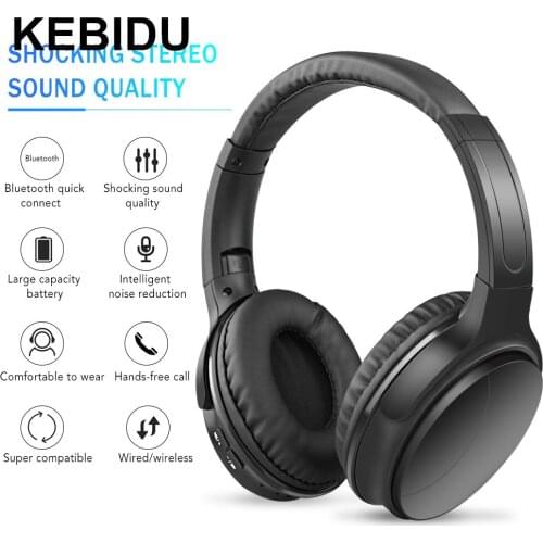 KEBIDU Newest HK02 Bluetooth Headset 5.0 Wireless Headphone For Ear Head Phone iPhone Xiaomi Huawei Earbuds Earpiece