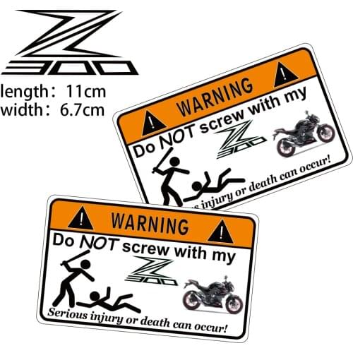 KODASKIN Motorcycle Cheap 2D Creative Warning Sticker Decal for Z300