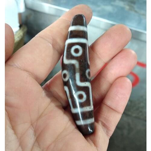 Beautifully Tibetan Dzi Bead Amulet Vein Pendant Chalcedony Magical Dangling Hanging Churinga Amulet Bring wealth and auspicious