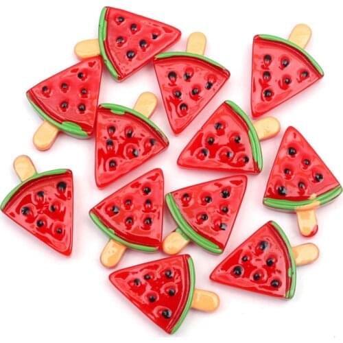 LF 20Pcs Mixed 23x17mm Watermelon Resin Cabochon Flatback Decoration Crafts Embellishments For Scrapbooking Diy Accessories